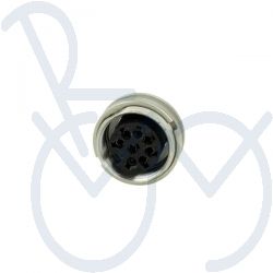 Din-connector 8p ch. f. met schroefborging (rond)