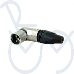 Connector  3 pol. XLR ka. m. haaks