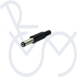 Connector DC voeding 2.1mm.,  lang 2.1x5.5x15mm.